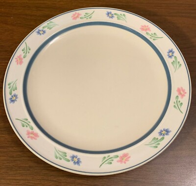 Tienshan - Wild Flowers pattern - Stoneware Dinner plate 10.5'' - pink/blue - GUC