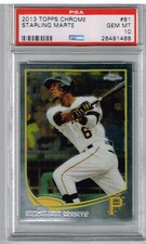 2013 Topps Chrome Starling Marte PSA 10