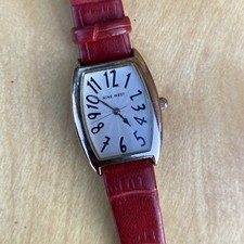 Nine West 9W/1448 Analog Textured Dial Red Band Fashion Wristwatch