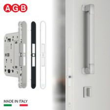 AGB Touch Mortise Silent Magnetic Privacy Door Lock Case, Black White Gray