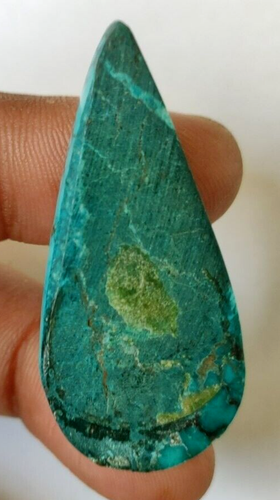 Turchese di montagna blu naturale 50,80 ct. pera cabochon non trattata pietra preziosa sfusa - Foto 4 di 6