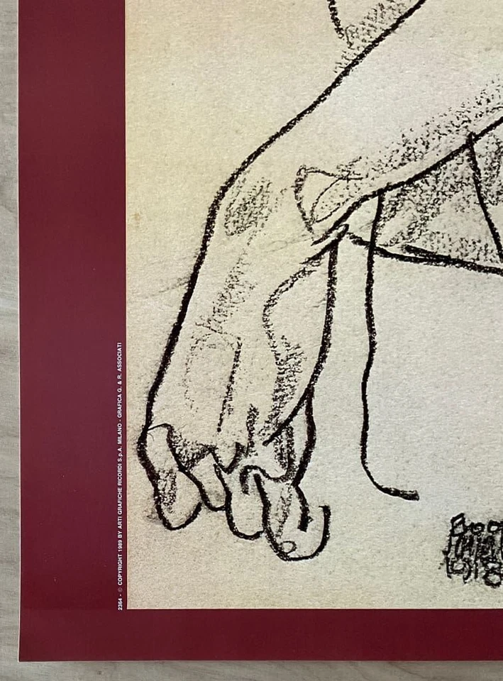 Impressão artística importada italiana Egon Schiele Graphische collection Albertina Vienna 24 x - Imagem 4 de 4