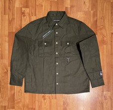 NEW MEN'S M REESE COOPER FLANNEL BUTTON DOWN SHIRT IN SAGE MADE IN USA