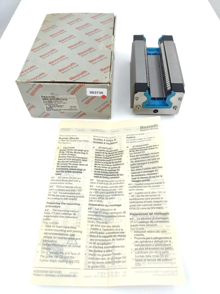 Bosch Rexroth R 182431310 Roller Runner Block Linear Bearing(RWA-035-SLH-C1-H-2) - Image 2 of 4