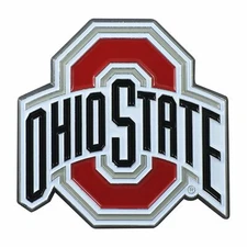Fanmats 22237 Ohio State Buckeyes 3D Color Metal Emblem Diecut Logo Auto Emblem