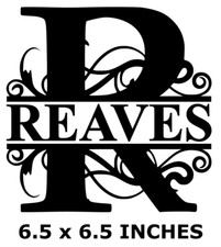 LETTER R PERSONALIZED W/ NAME CUSTOM VINYL DECAL FOR 8" GLASS BLOCK DIY CRAFTS