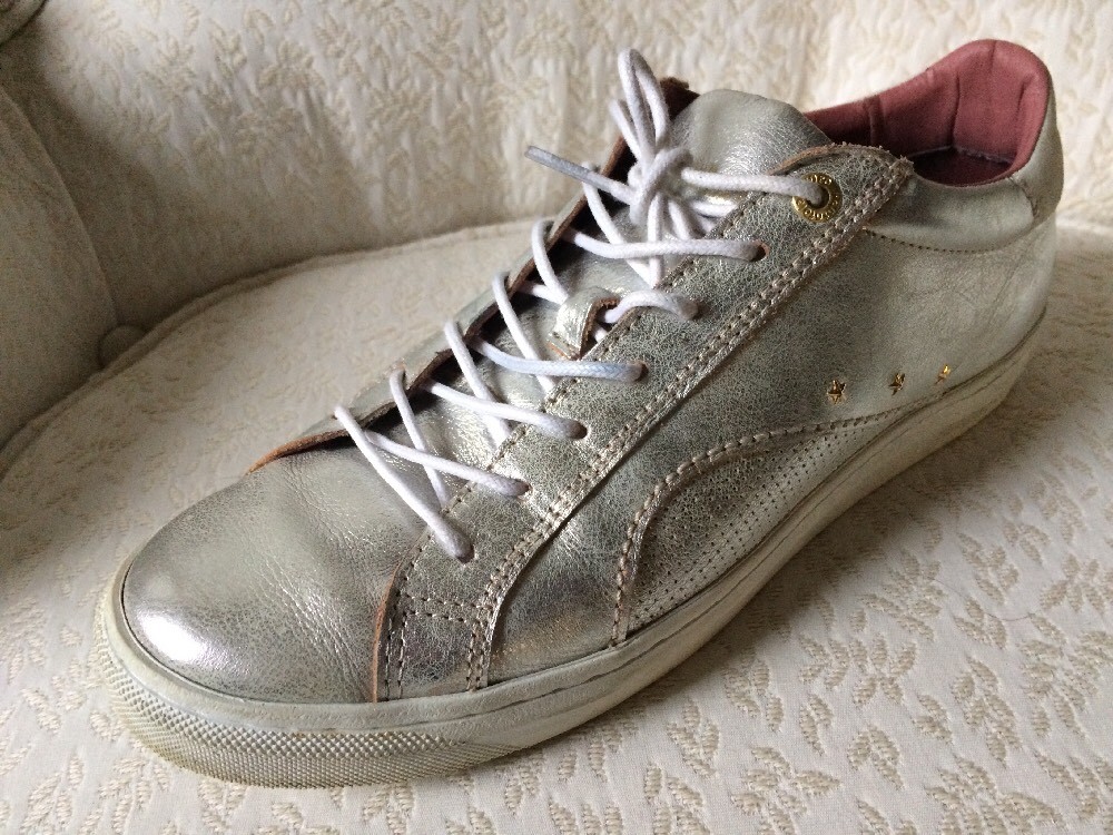 PANTOFOLA D’ORO Pantofola D'oro 38 EU 8 Argento Pelle Scarpe da Palestra Stan Smith Lacci