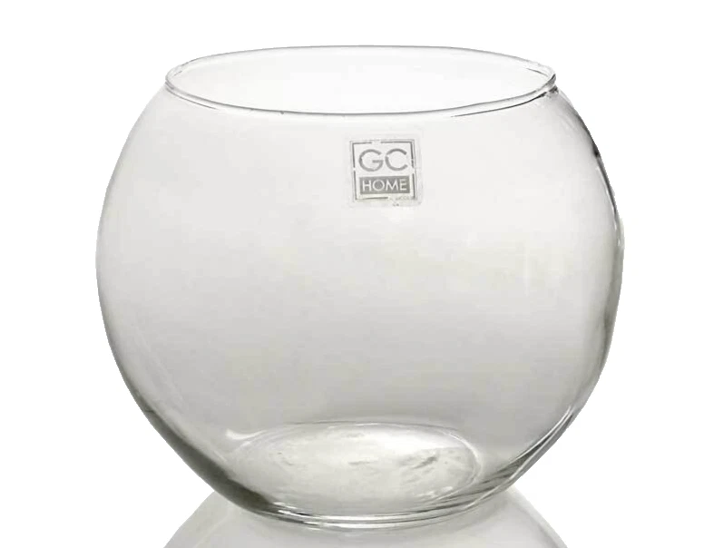 PHENOFICE 2 Pezzi Vaso Rotondo Boccia per Pesci Acquario in Plastica Piccolo Terrario da Tavolo per Allestimento Acquario per Pesci Rossi