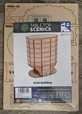 TTCombat TTSCW-SFX-012 Oval Building Sci-Fi X 10mm Terrain Kit Dropzone New