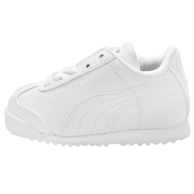 puma roma white grey