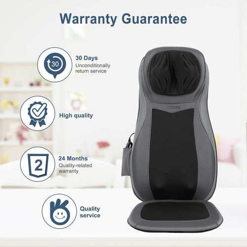 Back Neck Massage Seat Chair Cushion with Heat 3D Finger Pressure & Vibration - Picture 6 of 9