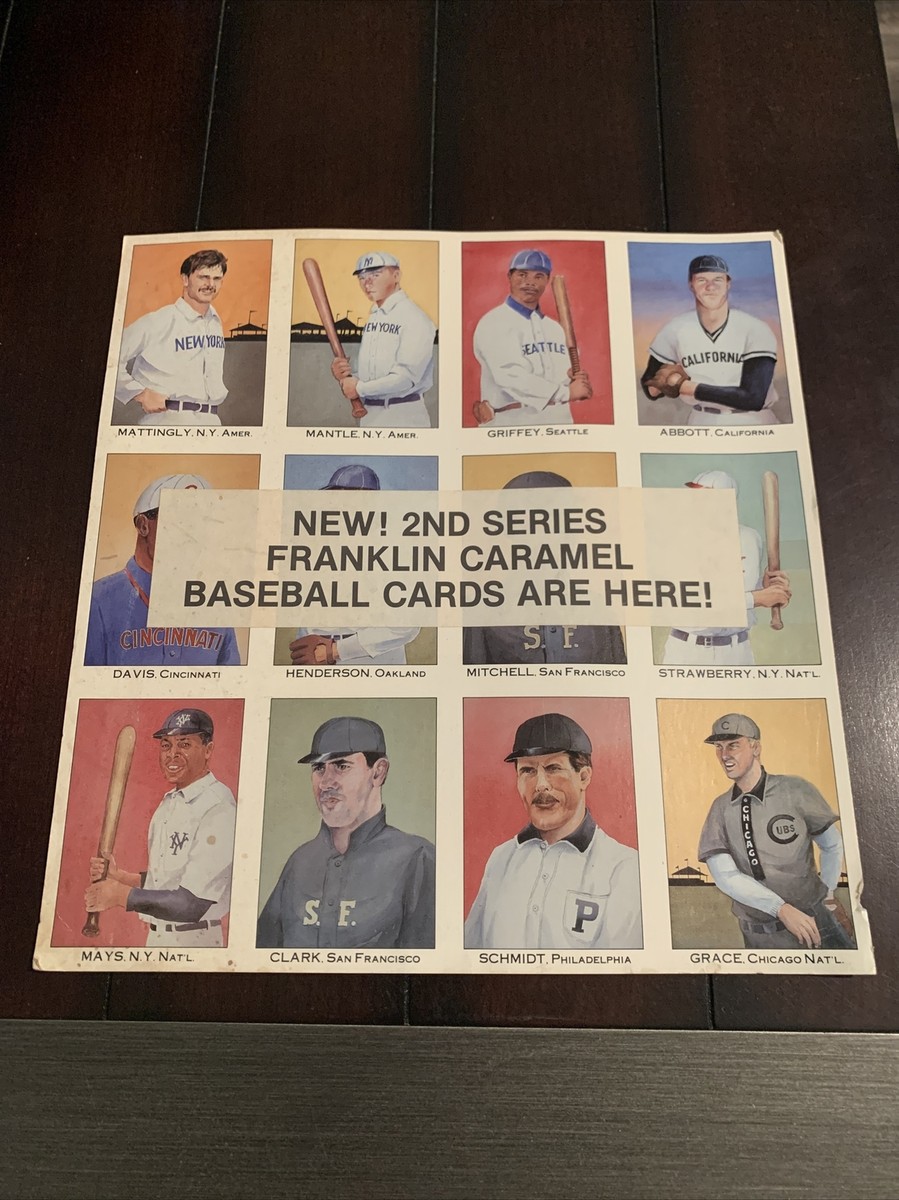 1989 Franklin Caramels 1910 Style 2nd Series 12 Card Set Unpeeled