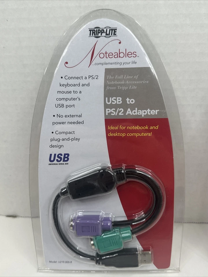 4 Tripp LITE USB to PS/2 Adapter Converter for Keyboard & Mouse U219-000-R, Lot - Image 3 of 4