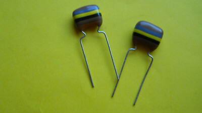 2 Neu Aus Altem Lagerbestand Mullard Tropical Fish 0,056 Uf 250v