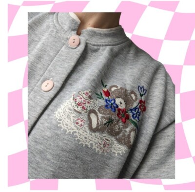 Teddy Bear Sweatshirt / Teddy Bear Cardigan | eBay