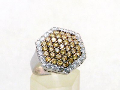 Sterling Silver 925 Citrine & CZ Ring