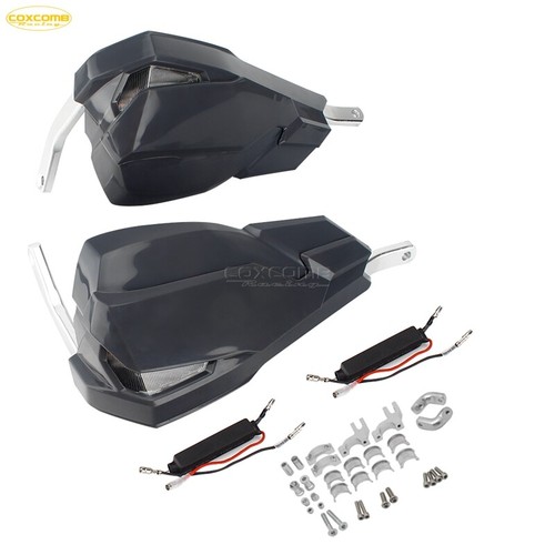 7/8'' Handlebar Handguard Protector w/Amber LED Turn Signal Light For Honda BMW - Picture 6 of 11