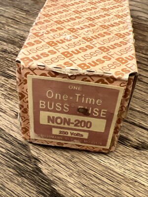 Bussman Buss NON-200 Amp One-Time Fuse 250 Volts Sealed Box New | eBay