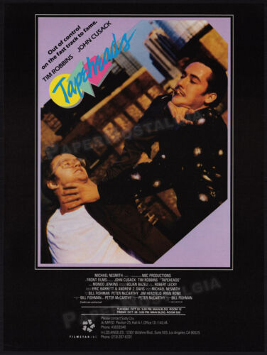 TAPEHEADS - Original 1988 Trade AD promo_ John Cusack _ Tim Robbins _ Tape Heads - Picture 1 of 1