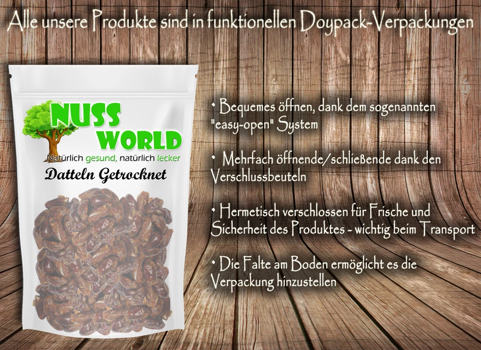 1kg Datteln aus Pakistan ohne Stein getrocknet naturbelassen Müsli 1A - Bild 2 von 4