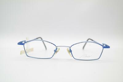 Vintage Amor 300 Blau Silber Schwarz oval Brille Brillengestell eyeglasses NOS