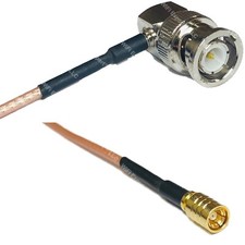 RG316 BNC MALE ANGLE to SMB FEMALE RF Cable Rapid-SHIP LOT