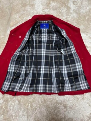 Burberry Blue Label Women's Belt Trench Coat Wool Red Size 36