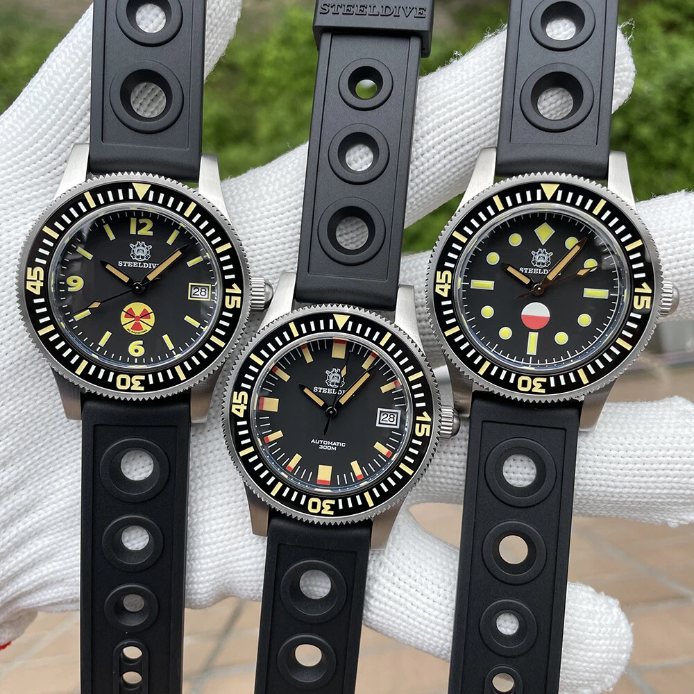 STEELDIVE SD1952T Fifty 50 Fathoms NH35A Diver Automatic Watch 