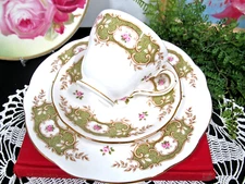 Duchess tea cup and saucer Trio Granville teacup pink rose pattern England