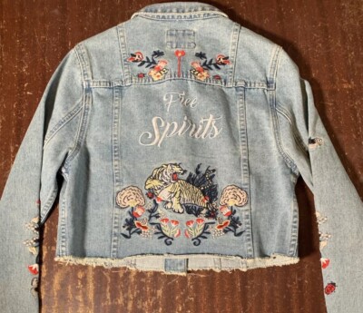 Lee Cooper Denim Embroidered Jean Jacket VTG Free Spirits
