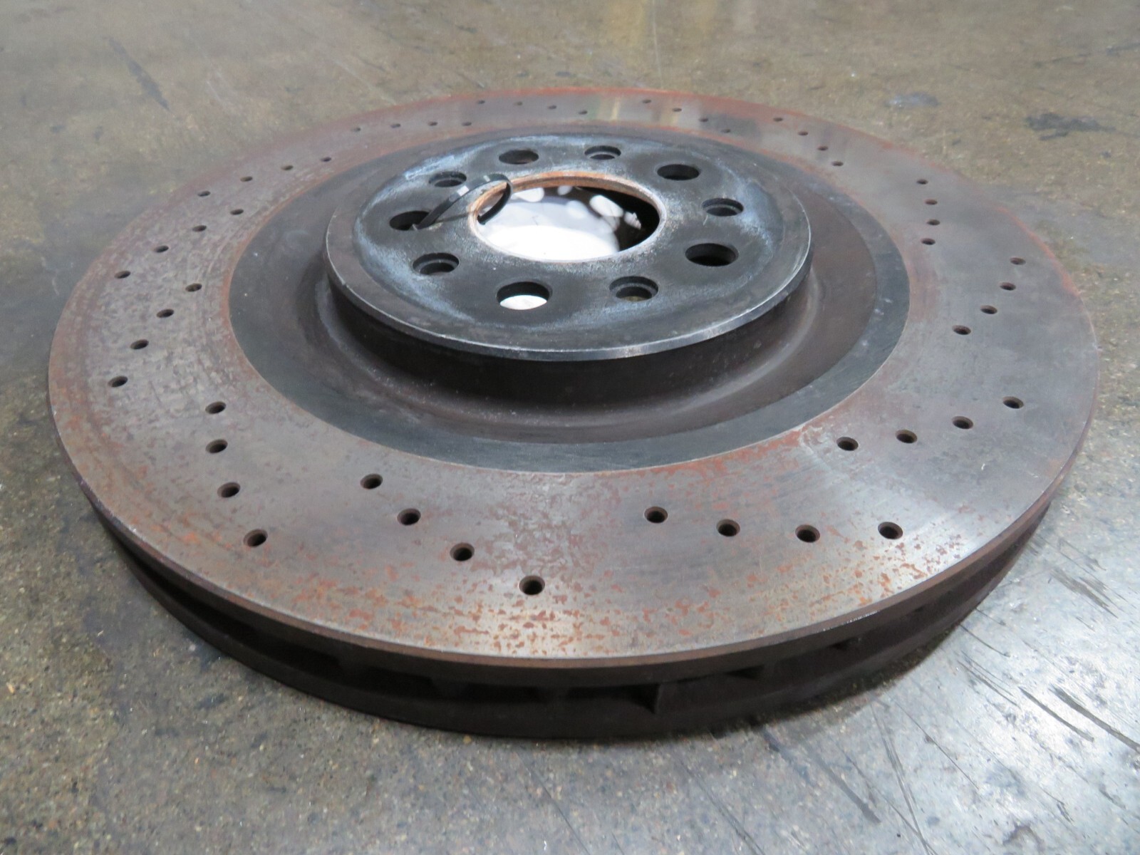 Maserati Ghibli, Cross Drilled Front Steel Brake Rotor, Used, P/N 670030935
