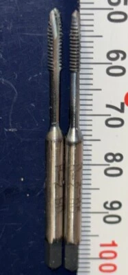 R&N 4-40 NC Blue Diamond Treated CNC SPPT PLUG TAP 2FL H-2 HSG 99272 2 Taps - Image 1 of 4