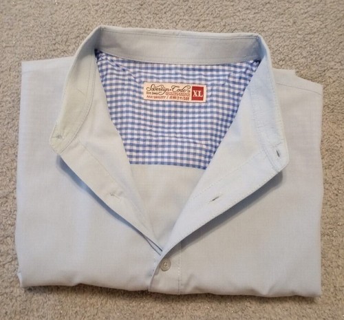 Men's Sovereign Code Roxbury light blue LS full button dress shirt size XL MINT - Picture 3 of 4