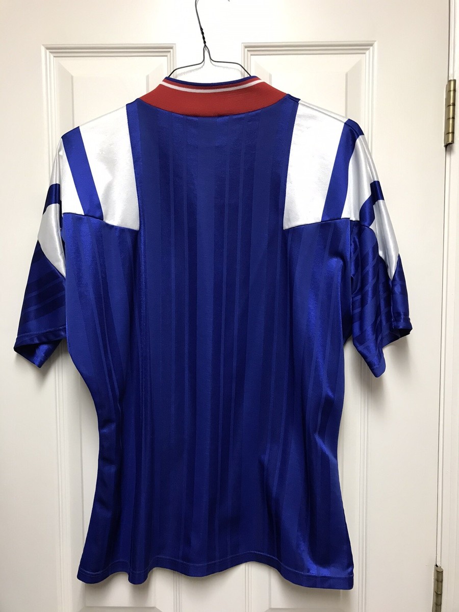 adidasレンジャーズ ユニフォーム 青ヴィンテージ1992-94 NWOT 1992/94 Rangers M/L Adidas Home Jersey Blue Retro Vintage | eBay