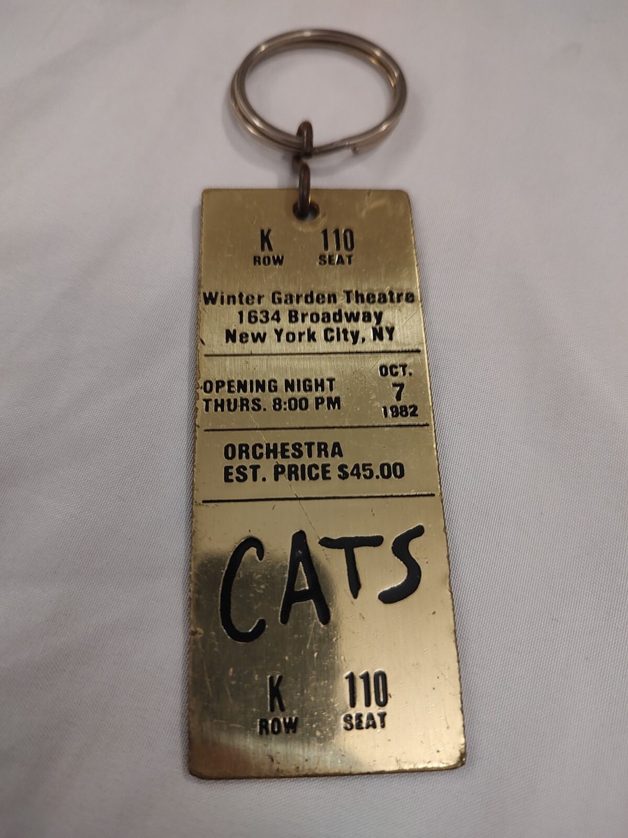 ニューヨークキーホルダーキャッツウィンター・ガーデン1982年チケット 