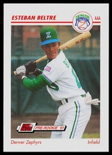 Esteban Beltre 1991 Line Drive AAA #128 Denver Zephyrs