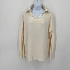 White Stag Collar Pullover Sweater