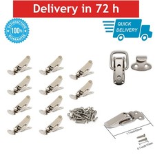 10 Pack Spring Loaded Toggle Latches Cabinet Stainless Steel Catch Clips
