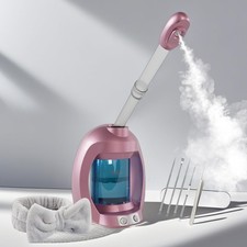 Facial Steamer, Nano Ionic Face Steamer for Facial Deep Cleaning, Pink Hair S...