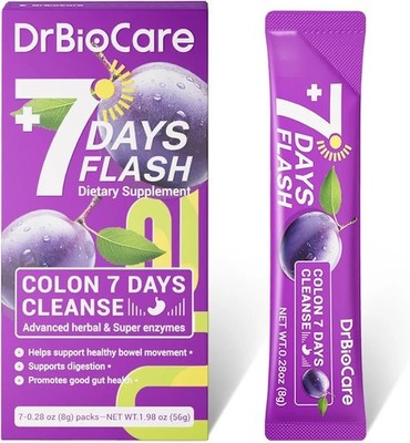 DrBioCare Colon 7 Days Cleanse Detox Digestive Support Supplement Flash Cleanse