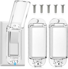 2 Pack Light Switch Guard Cover, Baby Proof Wall Switch Cover Guard with Wall...