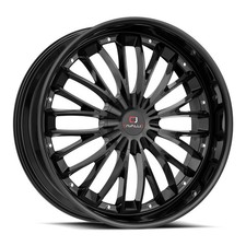 22x9.5 Cavallo CLV-42 Gloss Black Wheels 5x115/5x120 (15mm) Set of 4