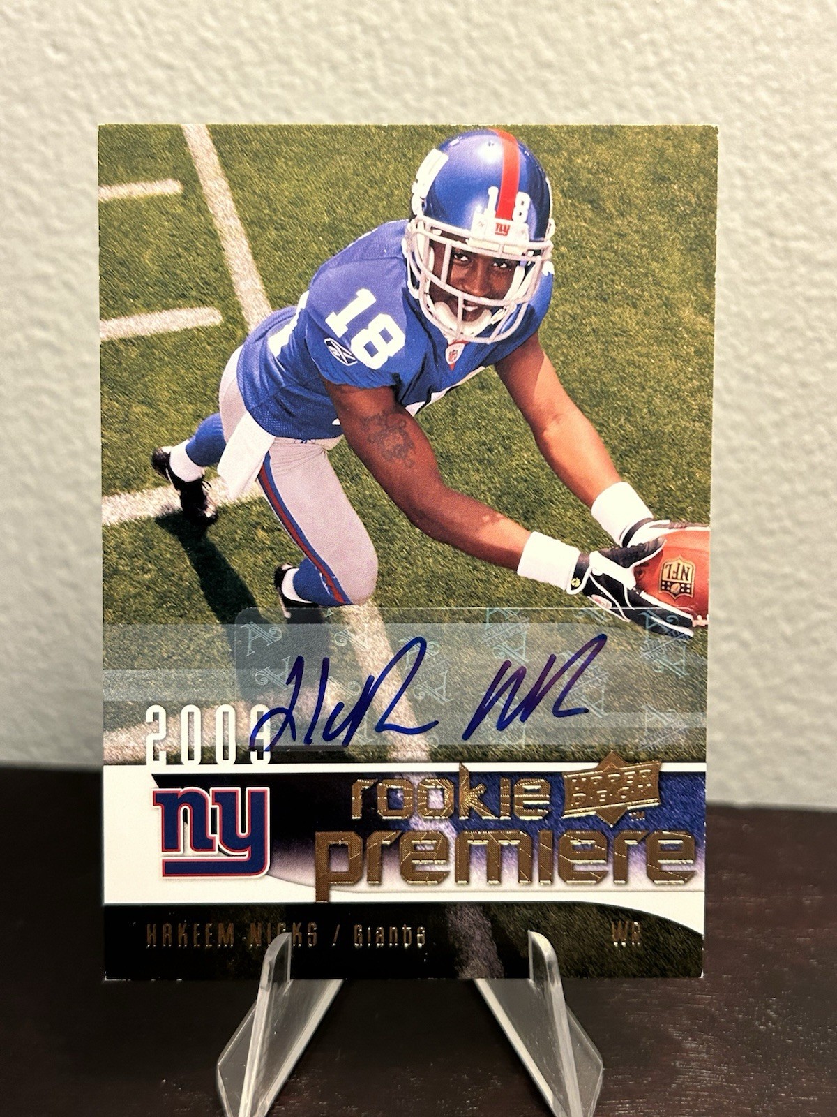 Hakeem Nicks Playoff Prestige NFL Draft #9 Autograph