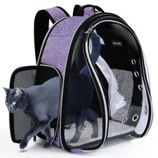 Cat Carrier Backpack Bubble - Fit Up to 18 Lbs - Airline-Approved Dog Backpac...