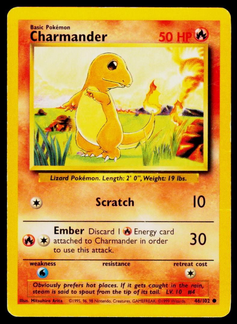 Charmander Common Base Set 046/102 HP