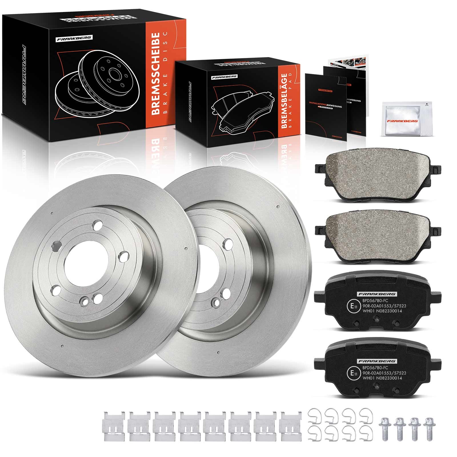 Frankberg Brake Discs & Brake Pads 295mm for Mercedes-Benz A B-Class V177 Rear