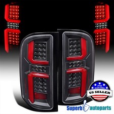 Fits 2007-2013 Chevy Silverado 1500 2500 3500hd Black Tail Lights Red Led Bars Fits 2007-2013 Chevy Silverado 1500 2500 3500hd Black Tail Lights Red Led Bars