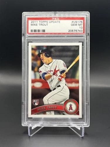 2011 Topps Update Mike Trout #US175 Rookie Card RC PSA 10 GEM MINT Angels