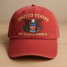 Embroidered Eagle 250th Anniversary Hat 1776  2026 Patriotic USA Baseball Cap