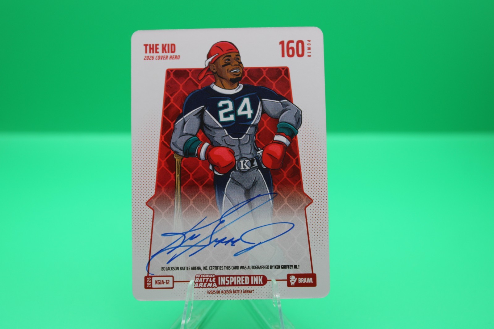 2026 Bo Jackson Battle Arena “The Kid” Ken Griffey Jr On Card Auto Brawl KGJA-12